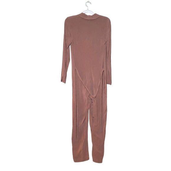 LIVIANA CONTI Brown Long Sleeve Womens Jumpsuit US sz 8 EU SZ 40‎ NWT - Picture 2 of 2